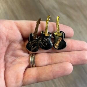 Vintage Band‎ Guitar Shaped Pins Brooch Lot Collectible